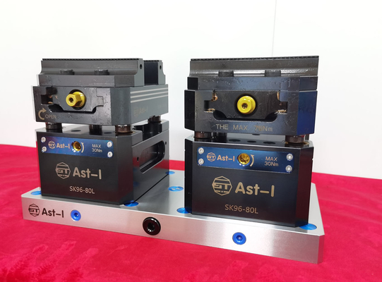 Fixações de Eixos CNC de Alta Precisão de 4 Parafusos e 3/4/5 Eixos com Travamento Manual e Precisão de Repetição de 0,005mm
