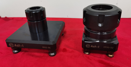 Mandril de pinça compacto em aço endurecido tipo E-R para fresagem e fixação de peças com diâmetro redondo, com a pinça E R comercialmente disponível ER50-52