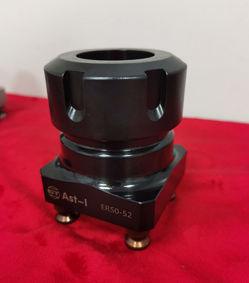 Mandril de pinça compacto em aço endurecido tipo E-R para fresagem e fixação de peças com diâmetro redondo, com a pinça E R comercialmente disponível ER50-52