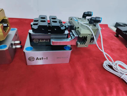 Ponto zero pneumático de aço duro que aperta o torno pneumático do ar da pálete 0.005mm